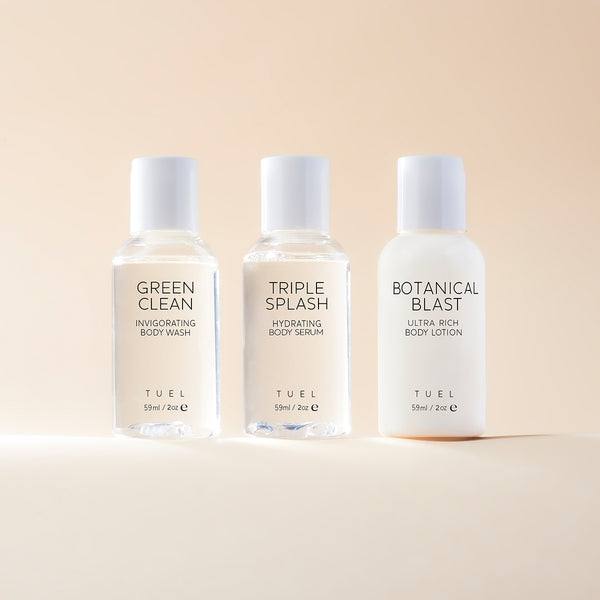 プラドゥーブルClay Beauty 30ml 4本セット Body Travel Kit – Natural Body Wash, Lotion, & Serum – Tuel | Berodin